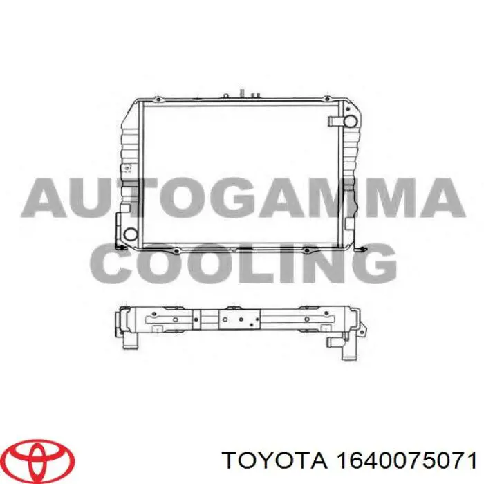 Купити 1640075071 Toyota Радіатор двигуна
