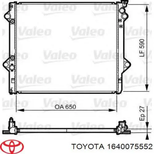 Радіатор 1640075552 Toyota