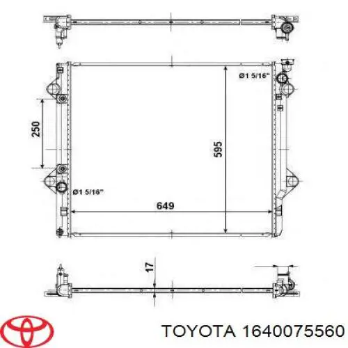 Радіатор основний Toyota 1640075560 ціна, від 99.51 USD