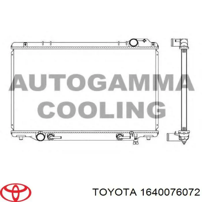 Радіатор основний Toyota 1640076072 ціна, від 102.21 USD