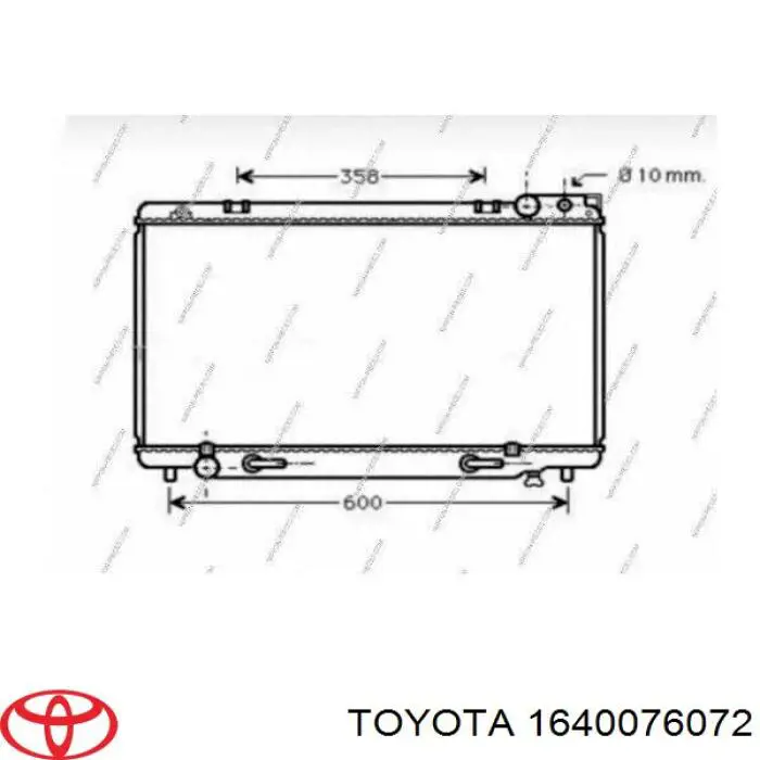 Купити 1640076072 Toyota Радіатор двигуна