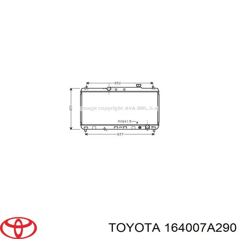 Купити 164007A290 Toyota Радіатор двигуна
