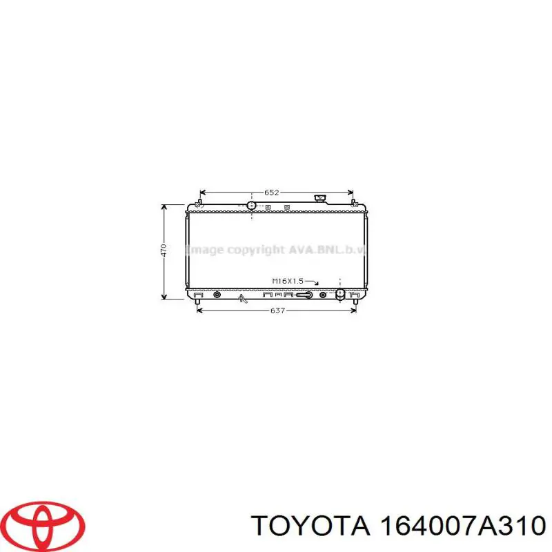 Купити 164007A310 Toyota Радіатор двигуна