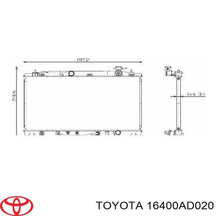 16400AD020 Toyota радіатор охолодження двигуна
