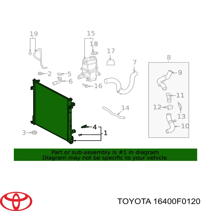  16400F0120 Toyota