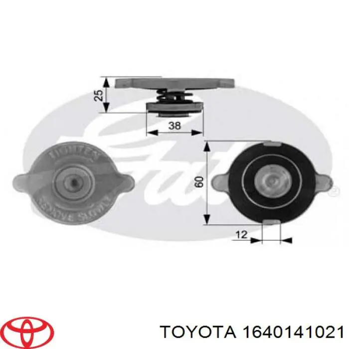 Кришка бачка радіатора Toyota 1640141021 ціна, від 4.48 USD