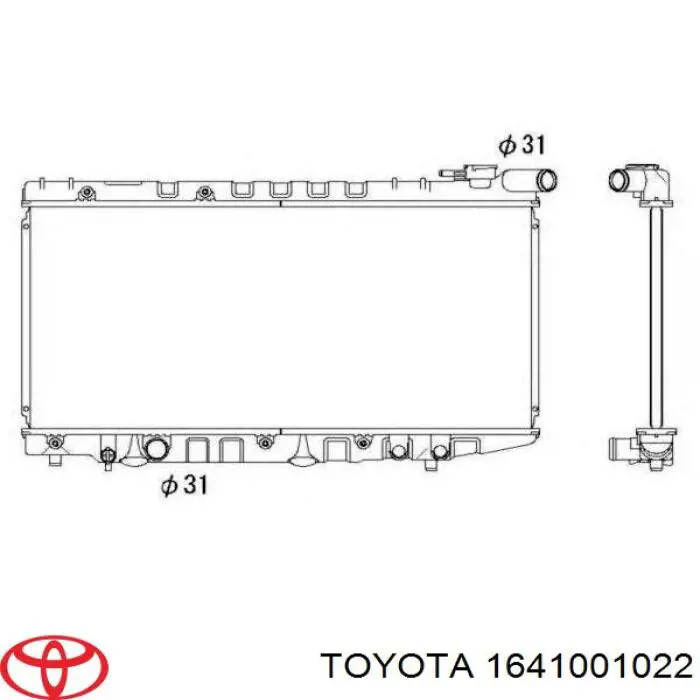 Радіатор основний Toyota 1641001022 ціна, від 60.62 USD