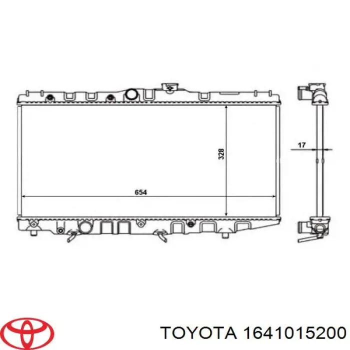 1641015200 Toyota Радіатор охолодження двигуна