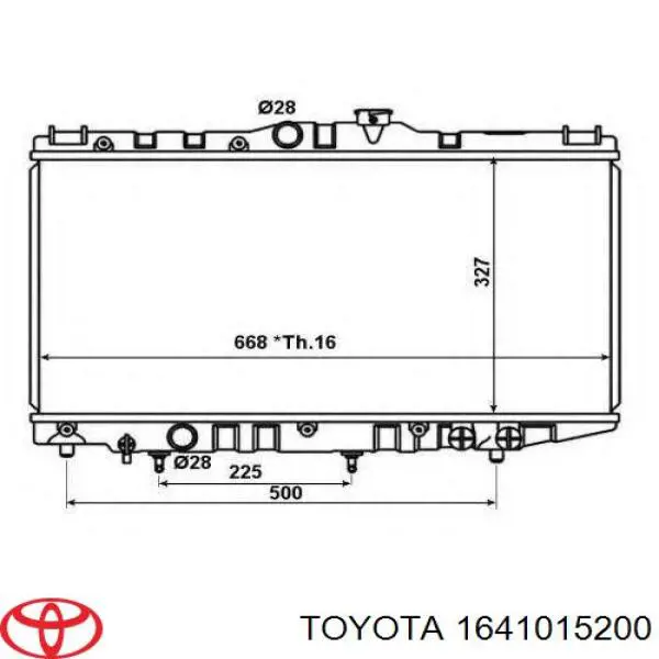 Купити 1641015200 Toyota Радіатор двигуна