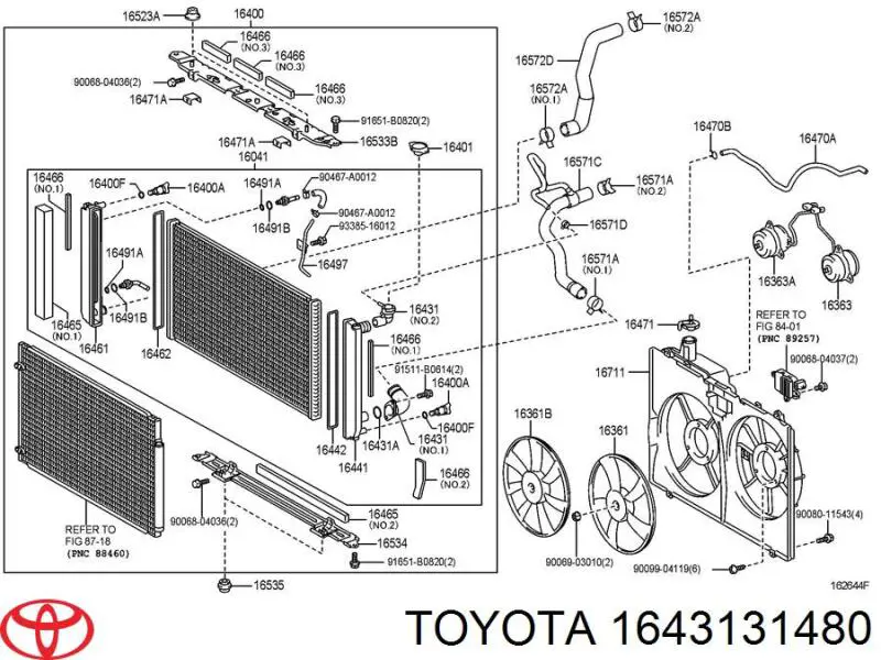  Шланг/патрубок радіатора охолодження, верхній Toyota Sienna 