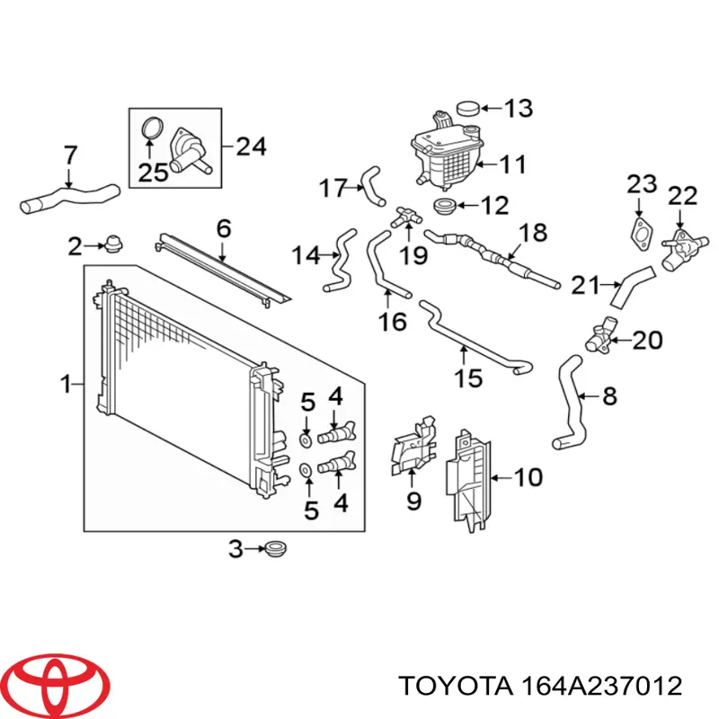 Бачок системи охолодження, розширювальний Toyota Prius (Тойота Пріус)