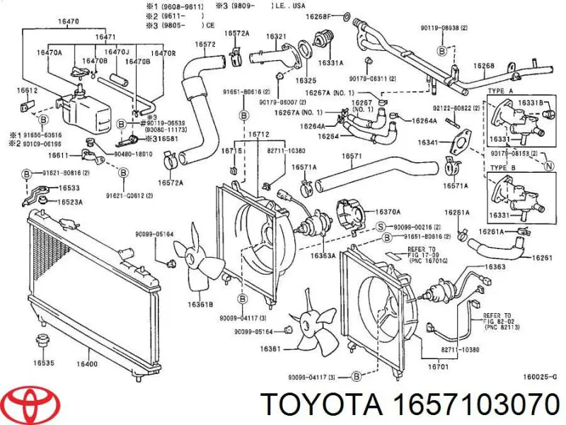 1657103070 Toyota Шланг/патрубок радіатора охолодження, нижній
