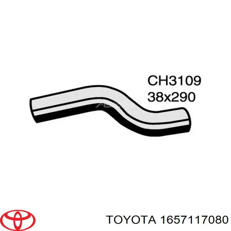 Шланг/патрубок радіатора охолодження, верхній Toyota 1657117080 ціна, від 18.18 USD