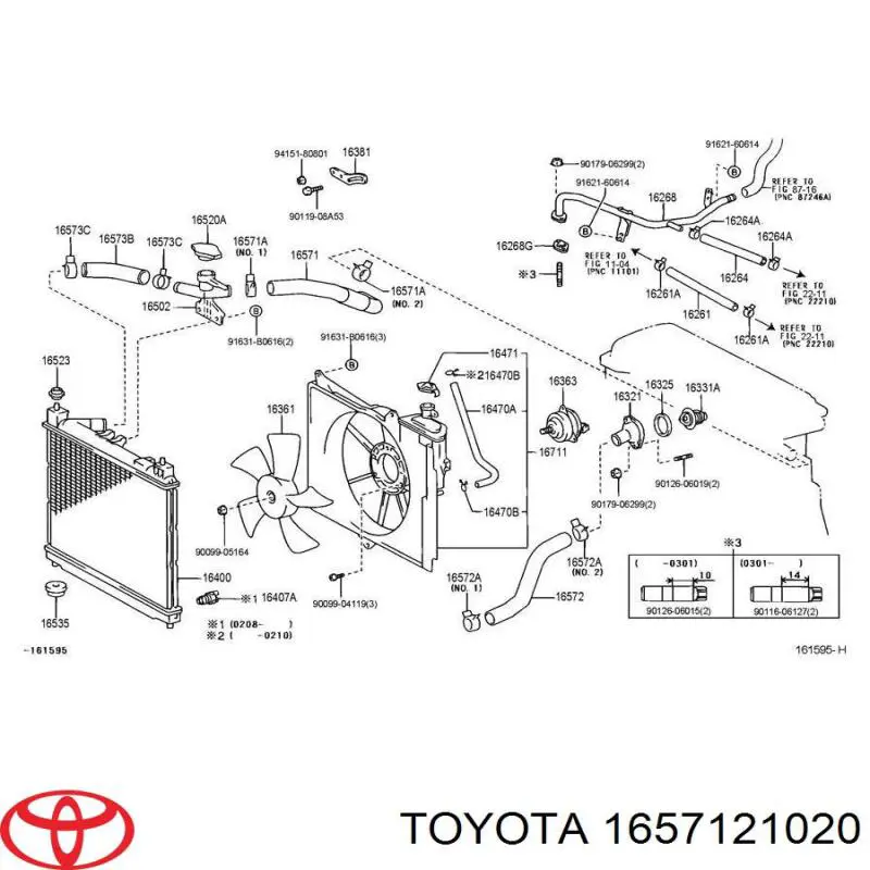 Купити 1657121020 Toyota Трубопроводи і шланги системи охолодження