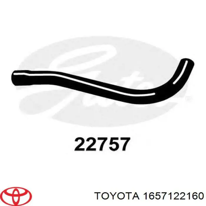 1657122070 Toyota шланг/патрубок радіатора охолодження, верхній