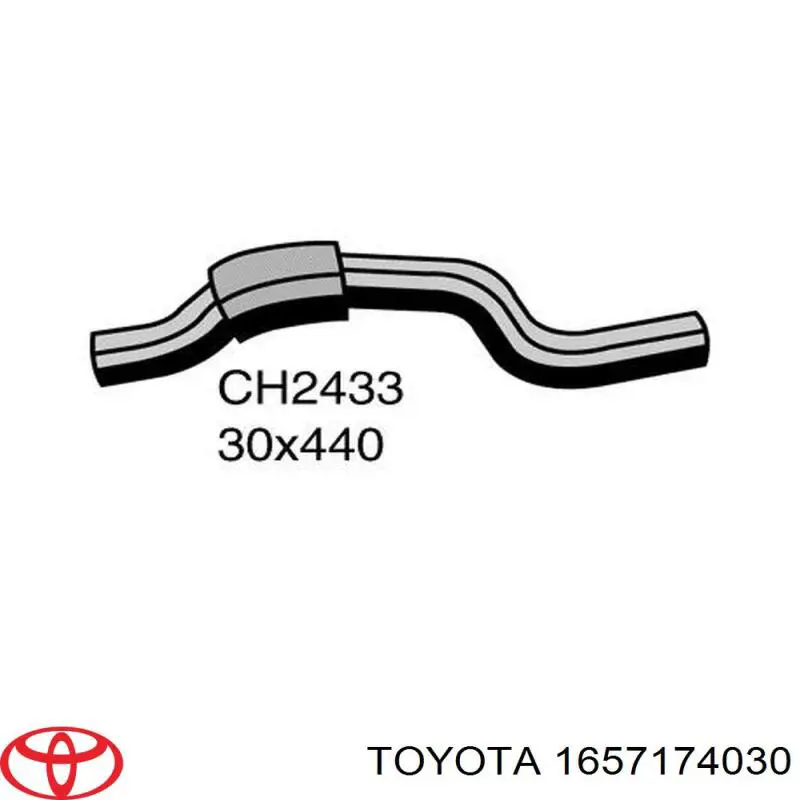 Купити 1657174030 Toyota Шланг/патрубок радіатора охолодження, верхній