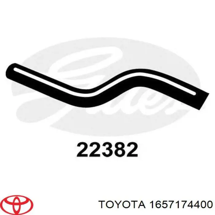 1657174400 Toyota шланг/патрубок радіатора охолодження, верхній