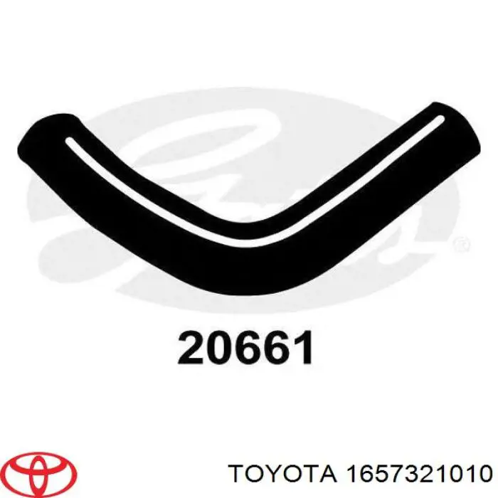 Шланг/патрубок радіатора охолодження, верхній Toyota 1657321010 ціна, від 4.25 USD