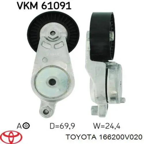 166200V020 Toyota натягувач приводного ременя