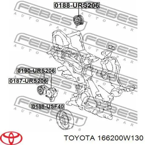 166200W130 Toyota натягувач приводного ременя