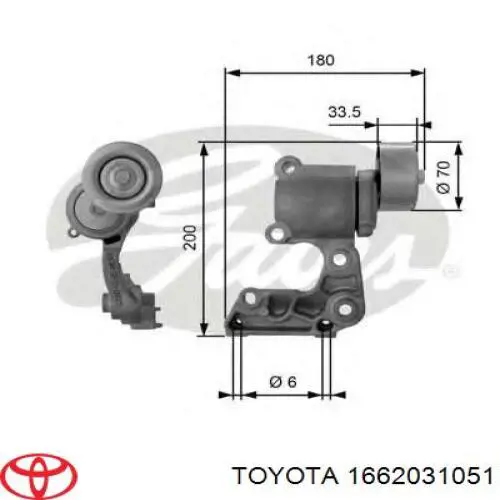 1662031051 Toyota натягувач приводного ременя