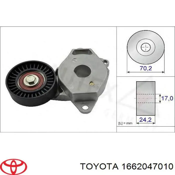 1662047010 Toyota Натягувач приводного ременя (Генератора)