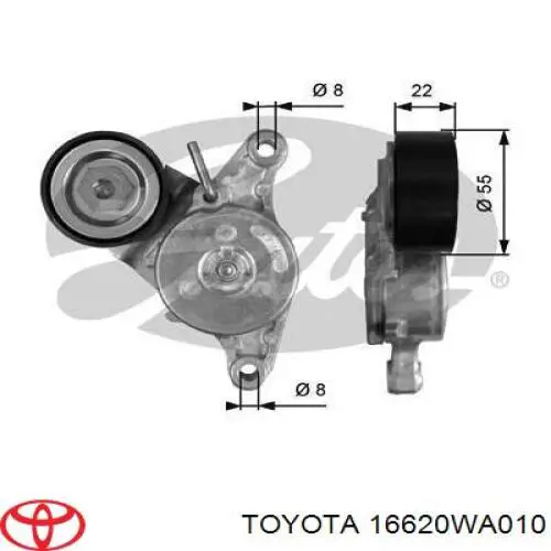 16620WA010 Toyota натягувач приводного ременя