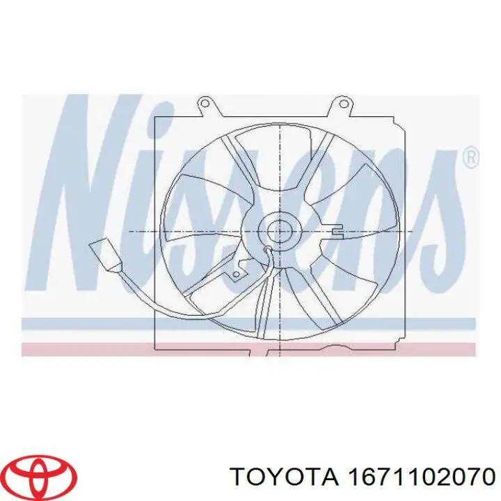 Купити 1671102070 Toyota Дифузор радіатора охолодження, в зборі з двигуном і крильчаткою