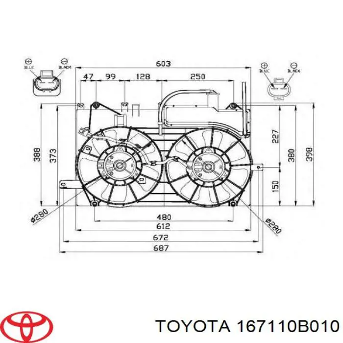 Купити 167110B010 Toyota Облицювання рамки радіатора
