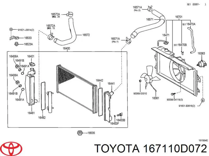Купити 167110D072 Toyota 