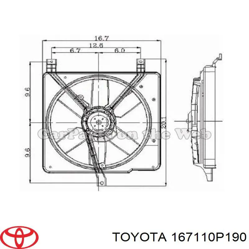  167110P190 Toyota