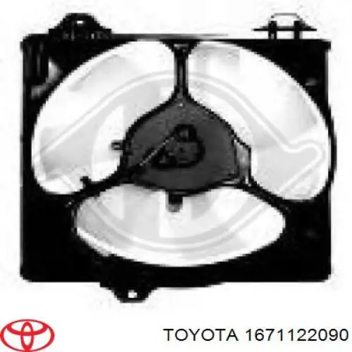 Дифузор (кожух) радіатора кондиціонера Toyota 1671122090 ціна, від 19.00 USD