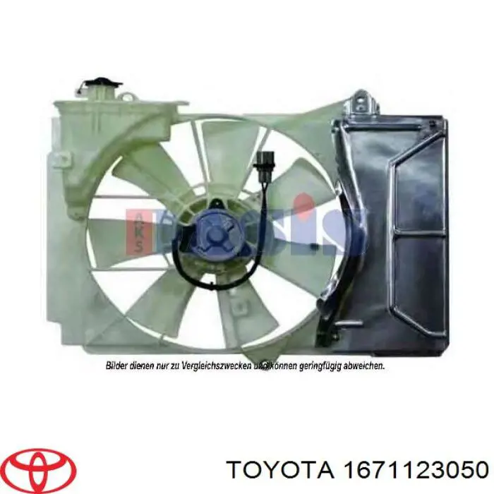 Купити 1671123050 Toyota Дифузор радіатора охолодження, в зборі з двигуном і крильчаткою