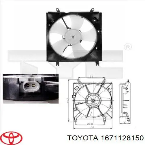 Дифузор (кожух) радіатора охолодження Toyota RAV4 2 (XA2) (Тойота Рав4)