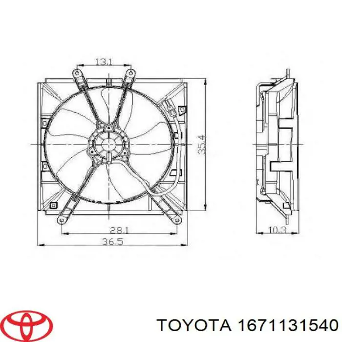 1671131540 Toyota Облицювання рамки радіатора