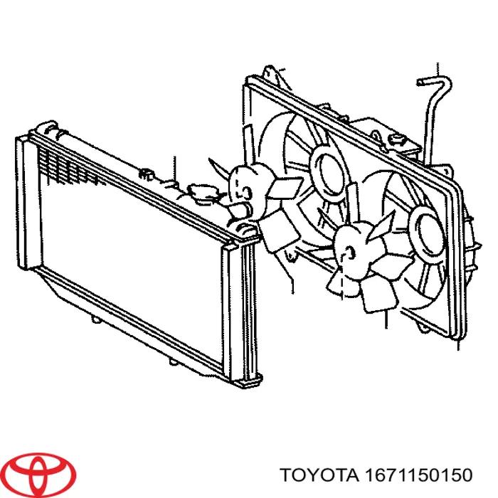 Дифузор вентилятора Toyota 1671150150 ціна, від 390.15 USD
