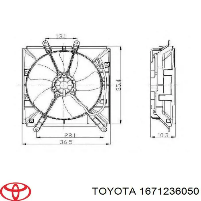 Купити 1671236050 Toyota Накладка решітки радіатора нижня