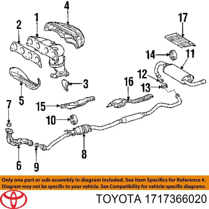 1717366020 Toyota Прокладка випускного колектора