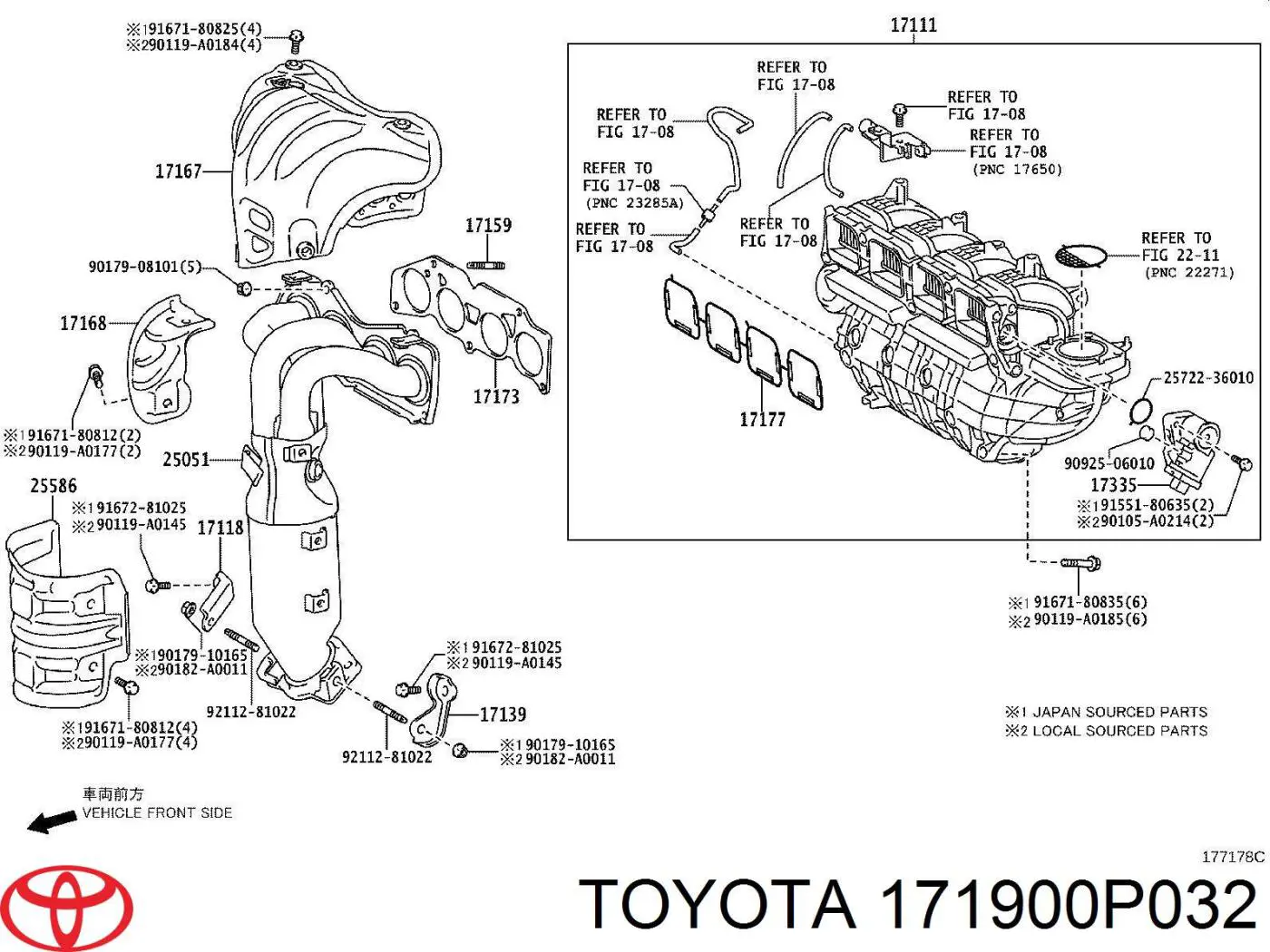  Toyota 171900P032 ціна, від 42.18 USD