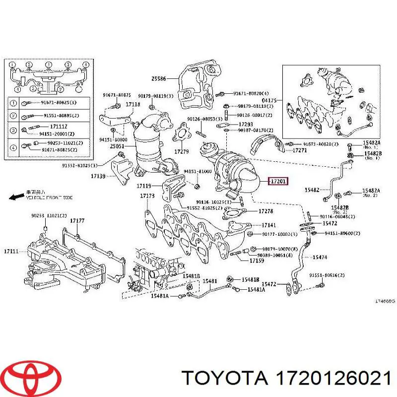 Купити 1720126021 Toyota Турбіна
