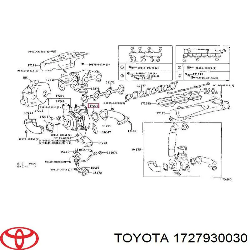 Прокладка каталітізатора (каталітичного нейтралізатора) Toyota 1727930030 ціна, від 2.84 USD