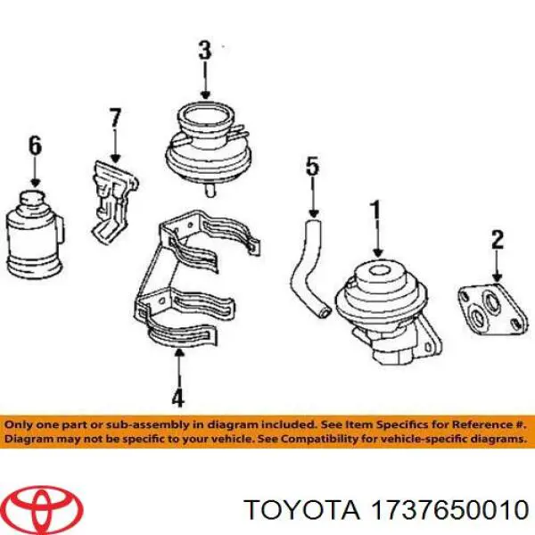 Прокладка патрубка EGR до голівки блока (ГБЦ) Toyota 4Runner (GRN21, UZN21) (Тойота 4 раннер)