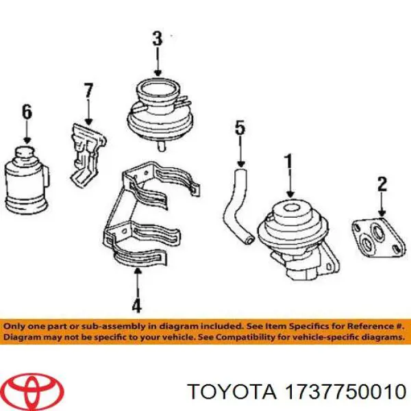 Прокладка EGR-клапана рециркуляції Toyota 1737750010 ціна, від 3.13 USD