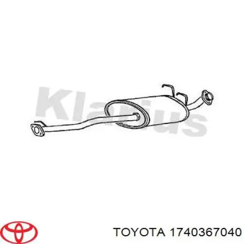 1740367040 Toyota Середній глушник