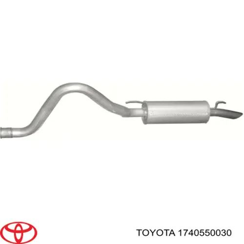 Глушник, задня частина на Toyota Land Cruiser (J10)