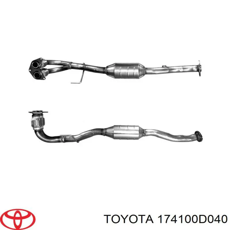 174100D040 Toyota труба приймальна (штани глушника, передня)