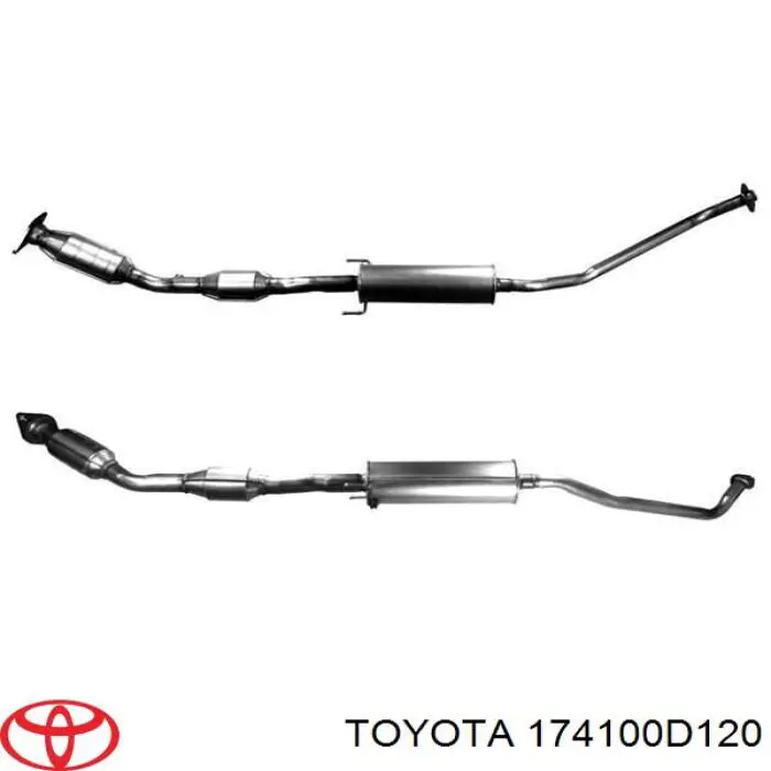 Купити 174100D120 Toyota Труба приймальна (штани) глушника, передня