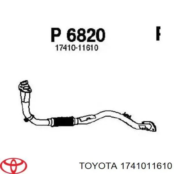 1741011610 Toyota Труба приймальна (штани) глушника, передня