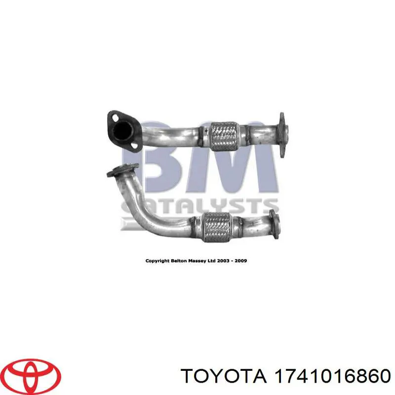 Труба приймальна (штани) глушника, передня Toyota 1741016860 ціна, від 84.65 USD