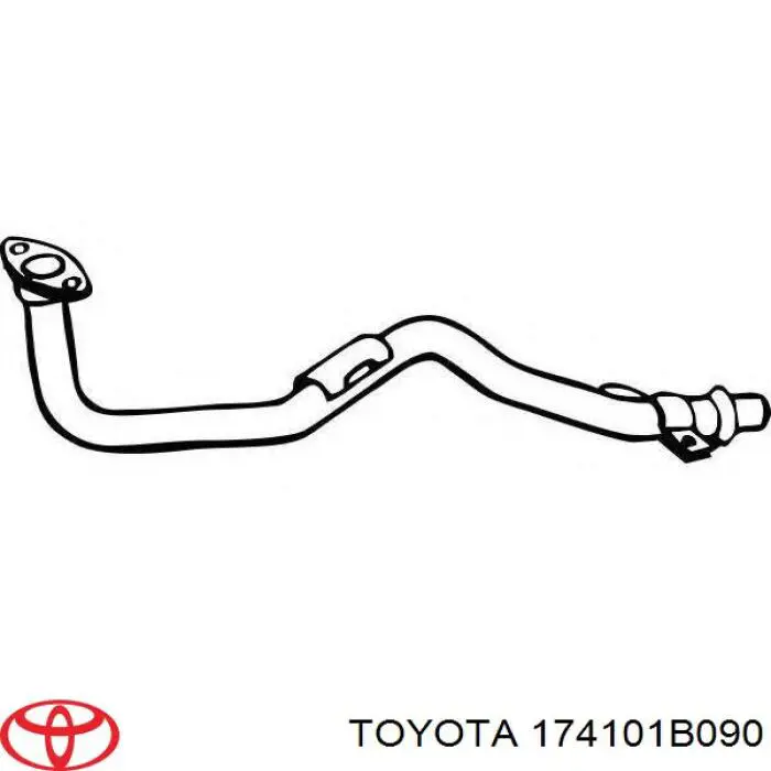 Труба приймальна (штани) глушника, передня Toyota 174101B090 ціна, від 56.19 USD